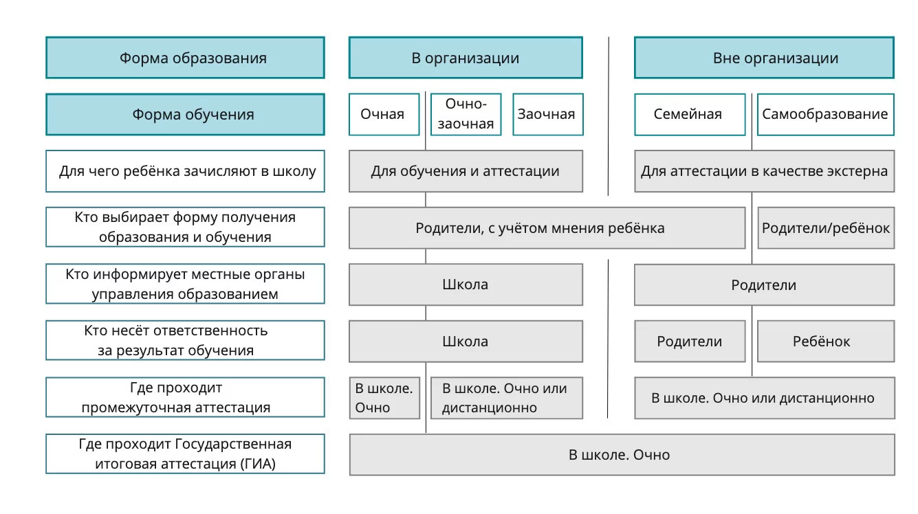 Закон об образовании семейная форма обучения